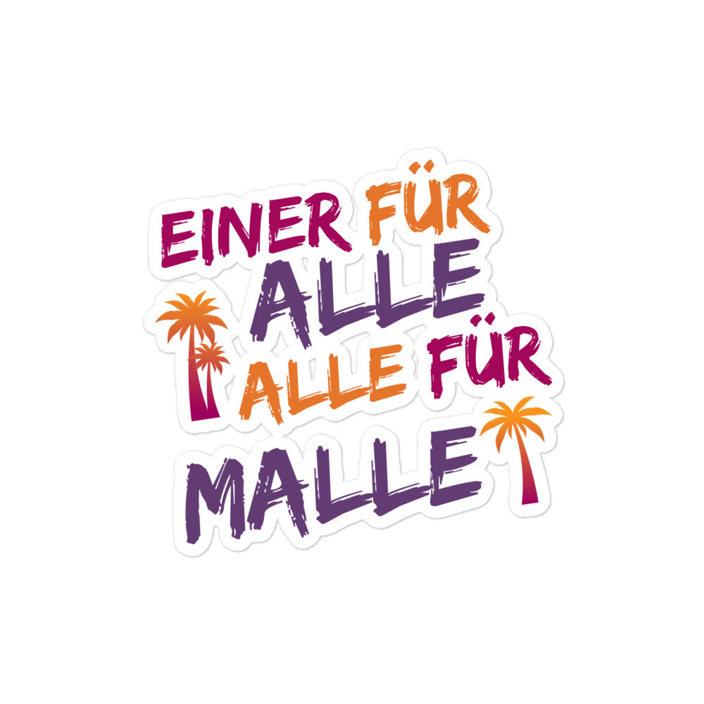 Premium Sticker "Alle für Malle"